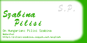 szabina pilisi business card